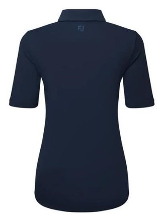 FootJoy Half Sleeve Ruched Lisle dames polo, navy