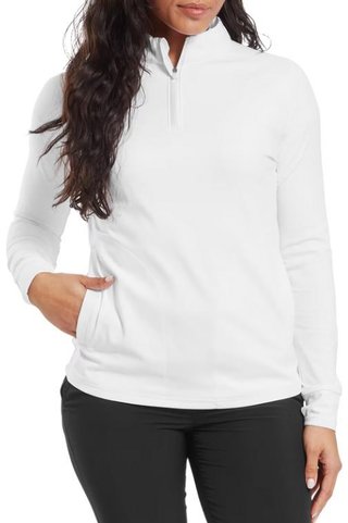 FootJoy Half-Zip Midlayer dames sweatshirt, wit