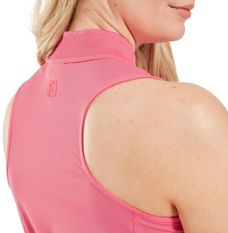 FootJoy 1/4-Zip Sleeveless dames jurk, pink lemonade