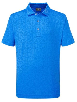 FootJoy Painted Floral Lisle junior polo, cobalt