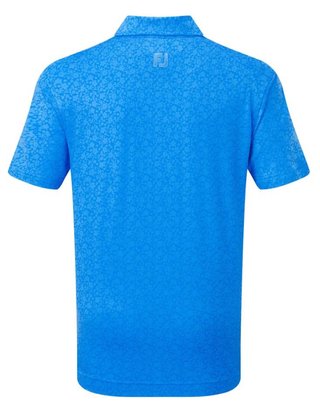 FootJoy Painted Floral Lisle junior polo, cobalt