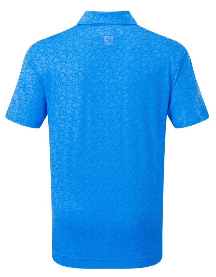 FootJoy Painted Floral Lisle junior polo, cobalt