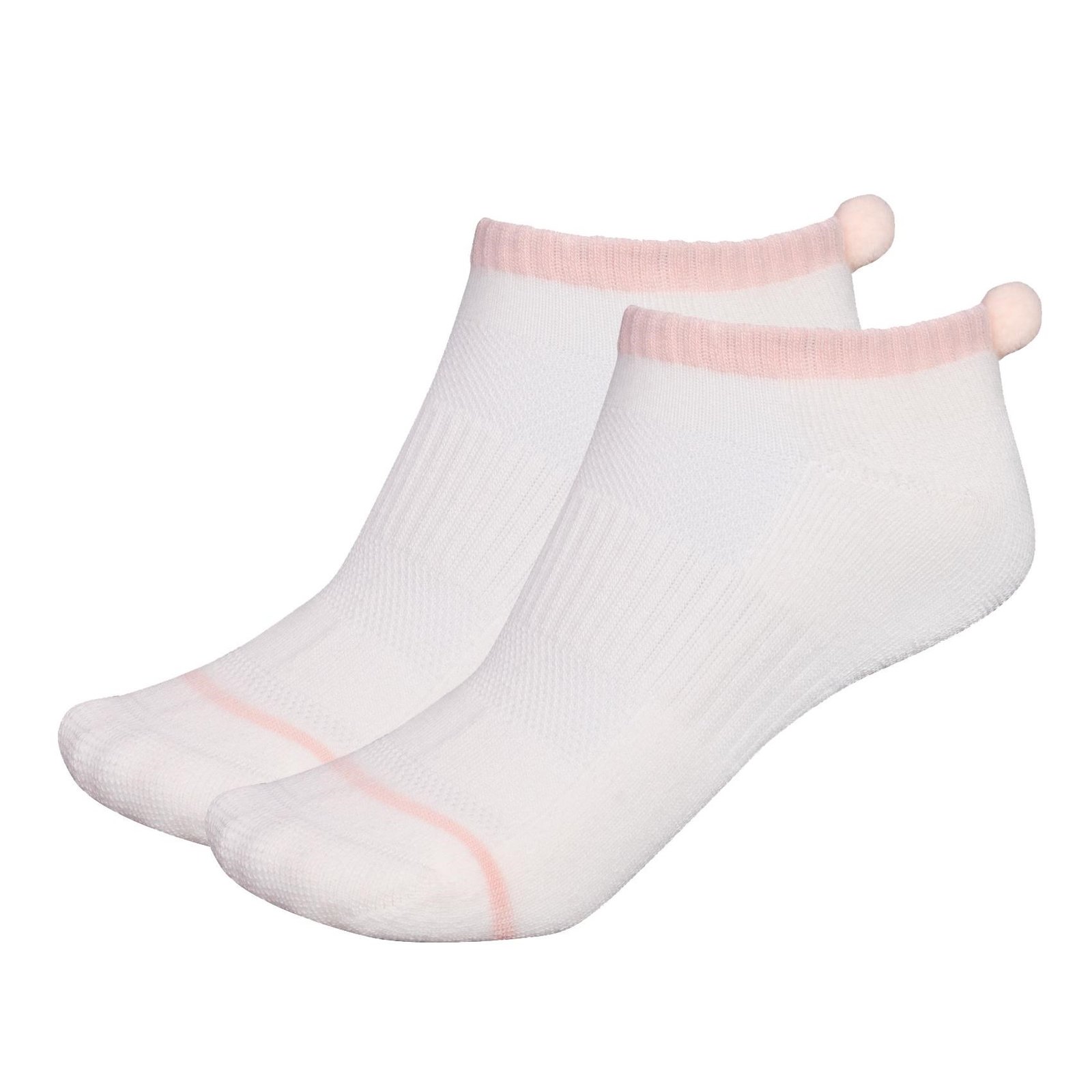 FootJoy ProDry Pom-Pom dames sokken, wit/roze, UK 6-9 (paar)