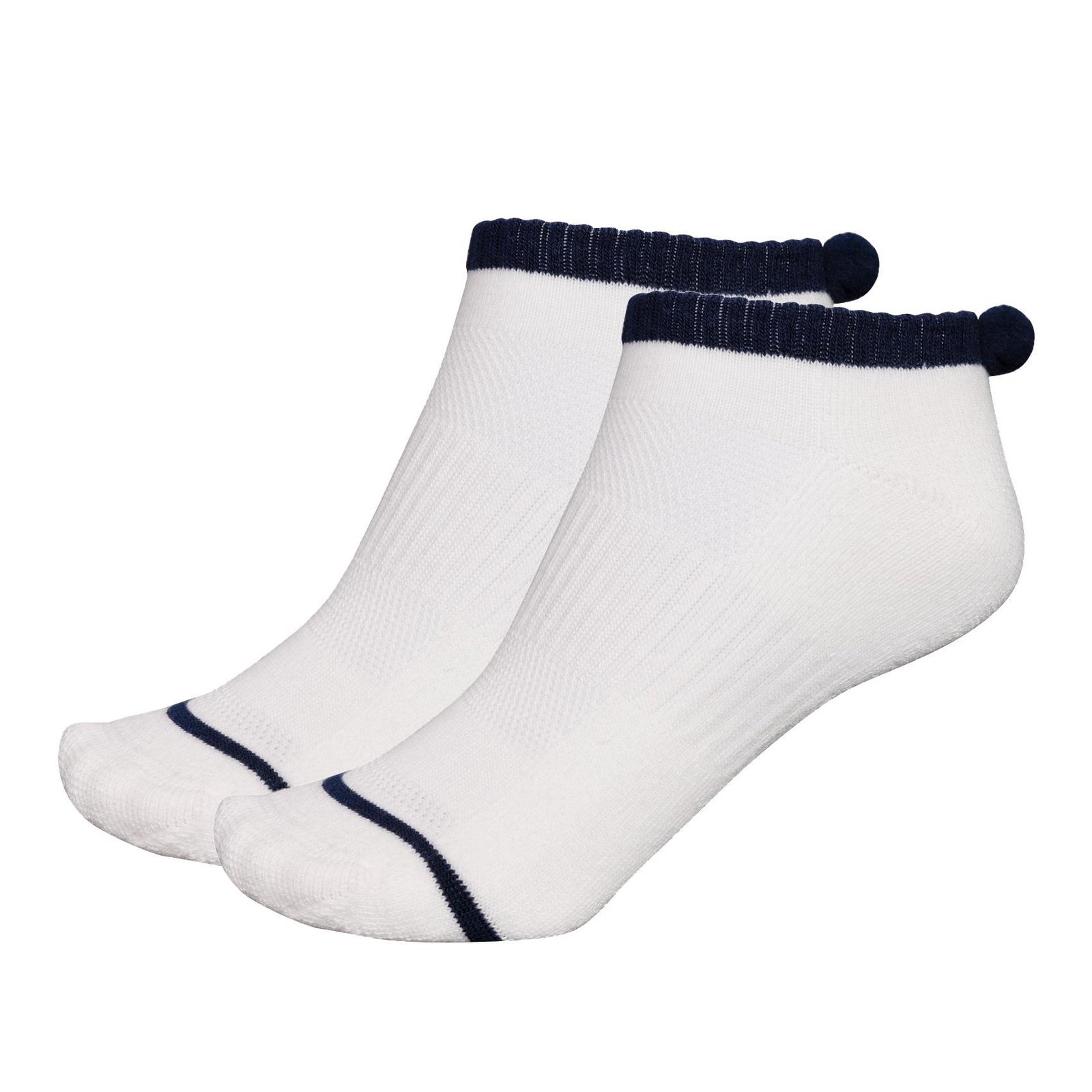 FootJoy ProDry Pom-Pom dames sokken, wit/navy