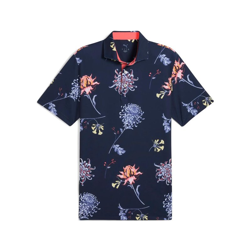 Puma Mattr Dahlia heren polo, deep navy/blue horizon