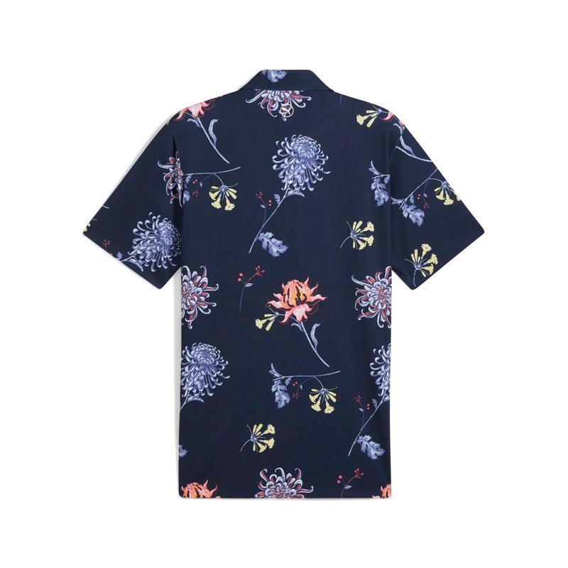 Puma Mattr Dahlia heren polo, deep navy/blue horizon