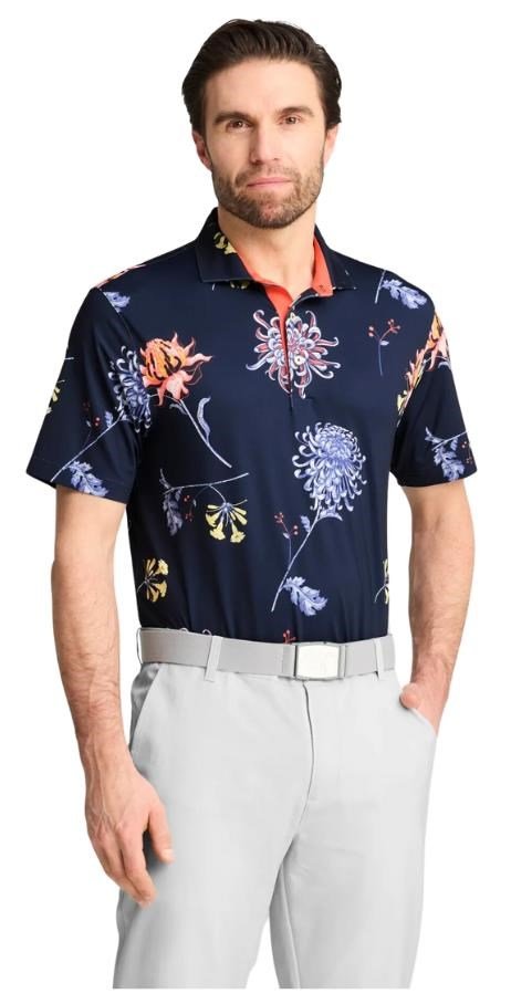 Puma Mattr Dahlia heren polo, deep navy/blue horizon
