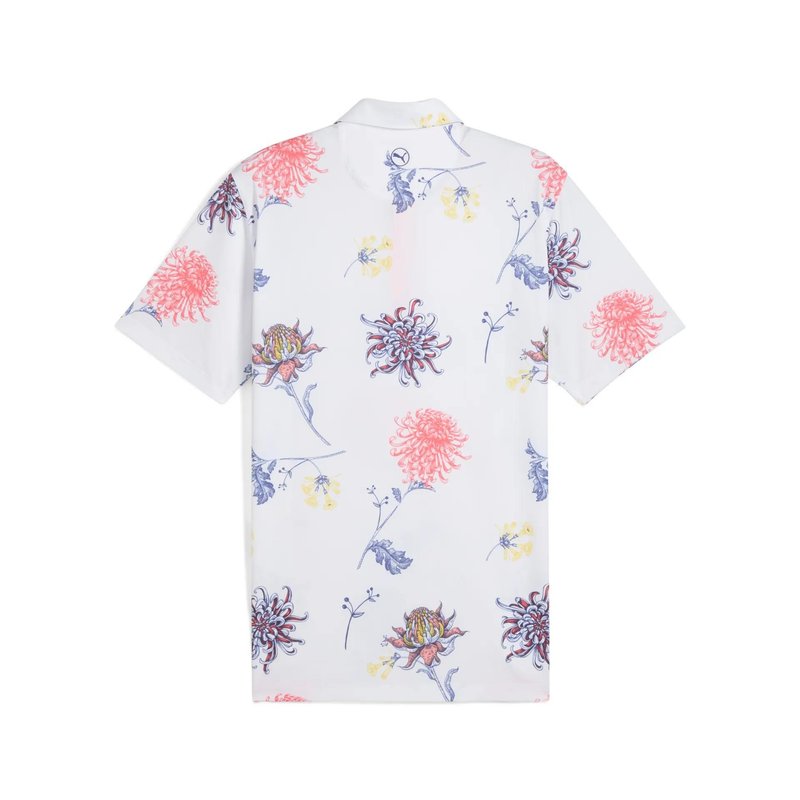 Puma Mattr Dahlia heren polo, white glow/peach frost