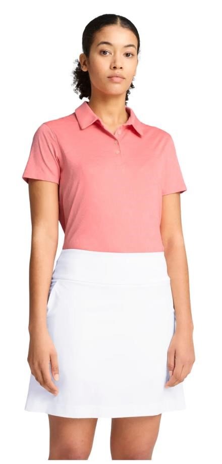 Puma MATTR Lianas Jacquard dames polo, peach frost