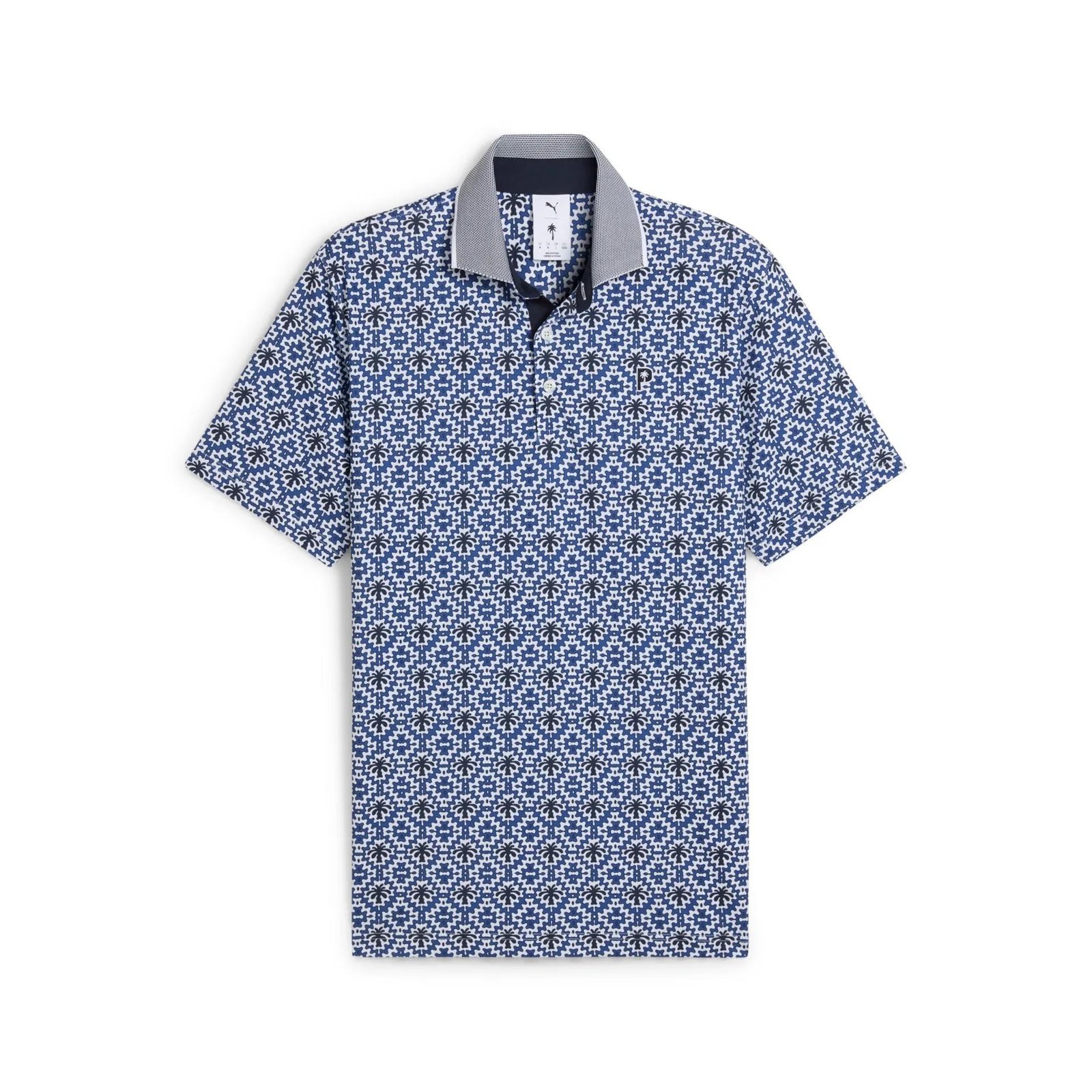 Puma X PTC Tile heren polo, white glow/deep navy