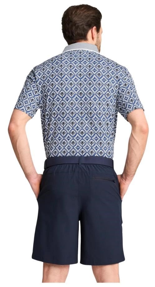 Puma X PTC Tile heren polo, white glow/deep navy