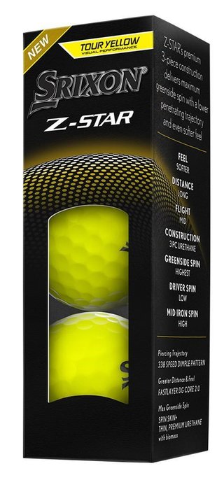 Srixon Z-STAR golfballen, geel