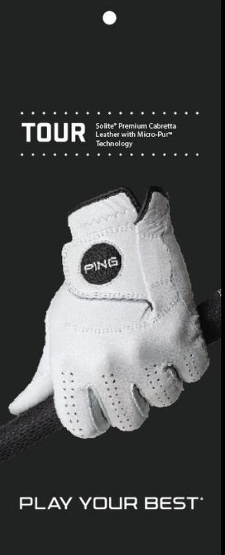 PING Ping Tour heren golfhandschoen, wit