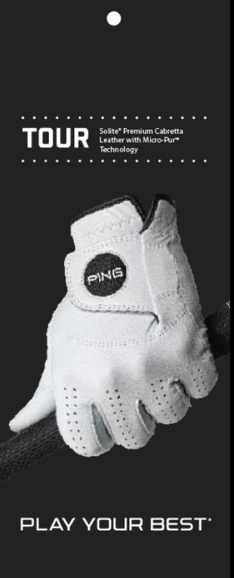 PING Ping Tour heren golfhandschoen, wit