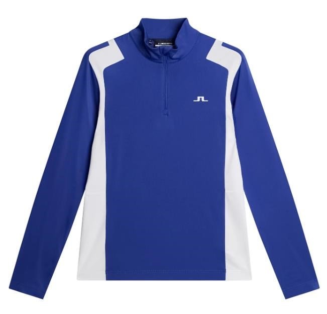 J.Lindeberg Lukas Quarter Zip heren sweatshirt, clematis blue