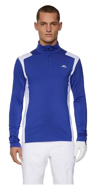J.Lindeberg Lukas Quarter Zip heren sweatshirt, clematis blue