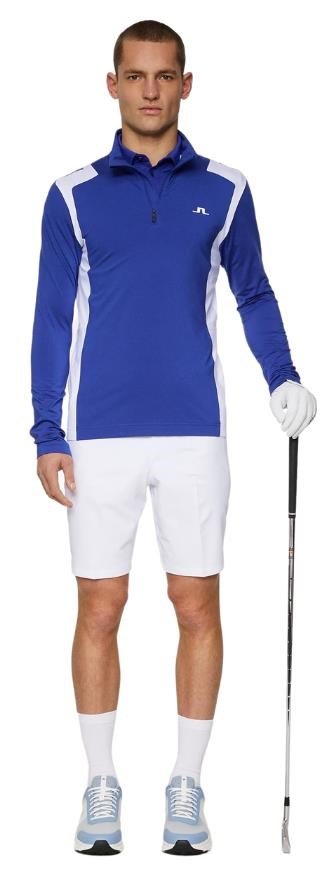 J.Lindeberg Lukas Quarter Zip heren sweatshirt, clematis blue