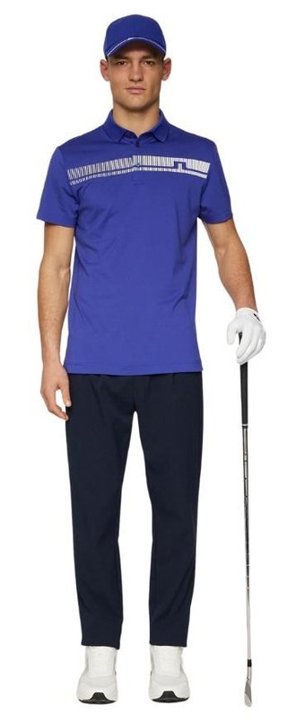 J.Lindeberg Klas heren polo, clematis blue