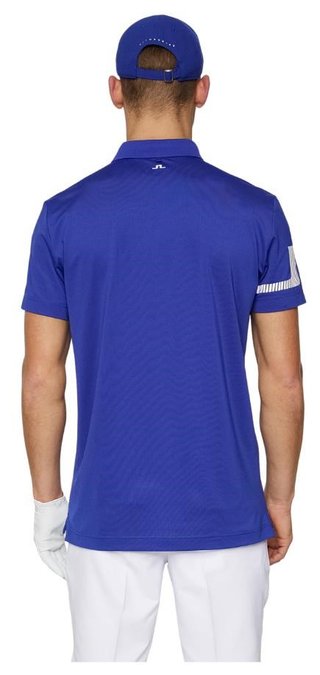 J.Lindeberg Heath Strike heren polo, clematis blue