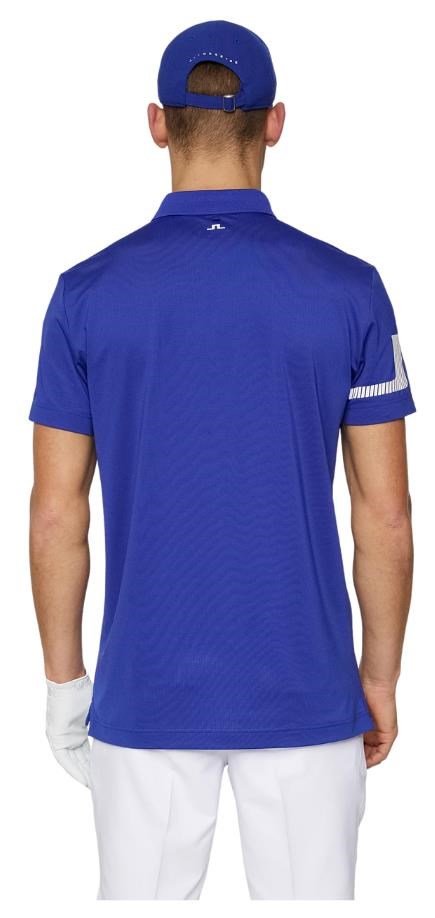 J.Lindeberg Heath Strike heren polo, clematis blue