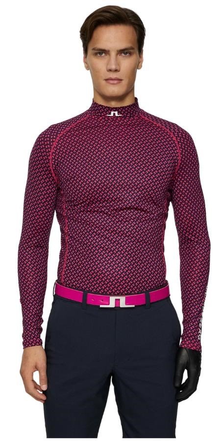 J.Lindeberg Ello Compression Print heren top, tour geo navy