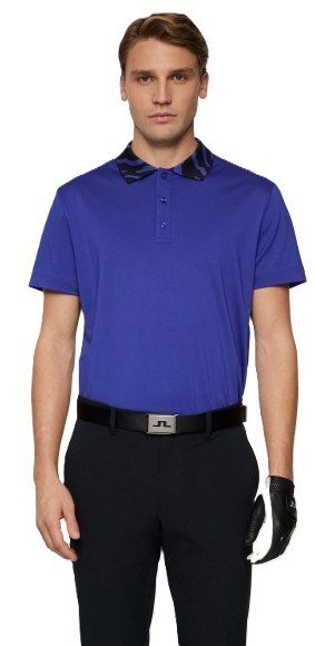 J.Lindeberg Karter heren polo, clematis blue
