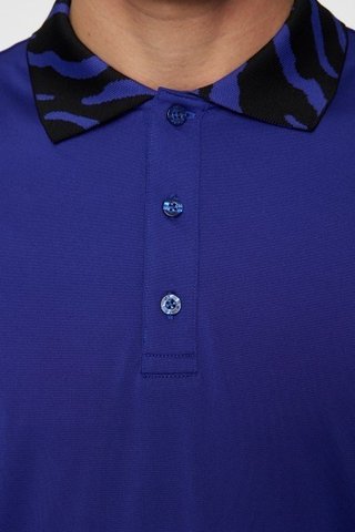 J.Lindeberg Karter heren polo, clematis blue