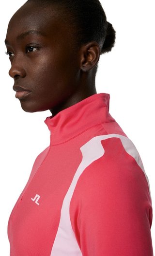 J.Lindeberg Mae Quarter Zip Mid dames midlayer, azalea