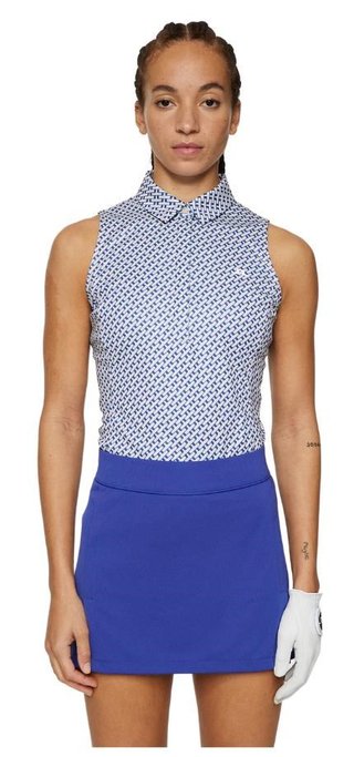 J.Lindeberg Dena Print Sleeveless dames top, tour geo moonbeam
