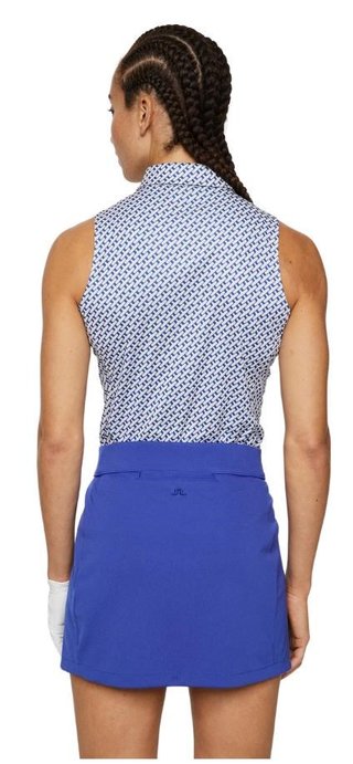 J.Lindeberg Dena Print Sleeveless dames top, tour geo moonbeam