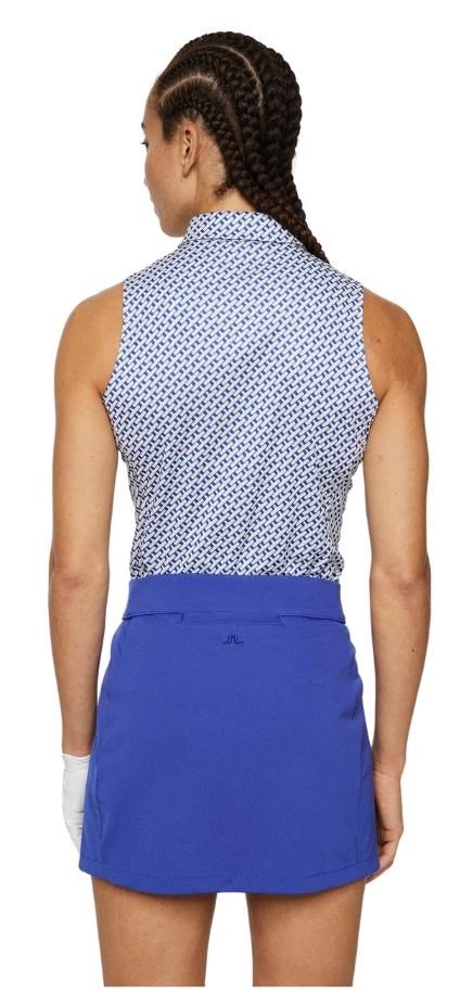 J.Lindeberg Dena Print Sleeveless dames top, tour geo moonbeam