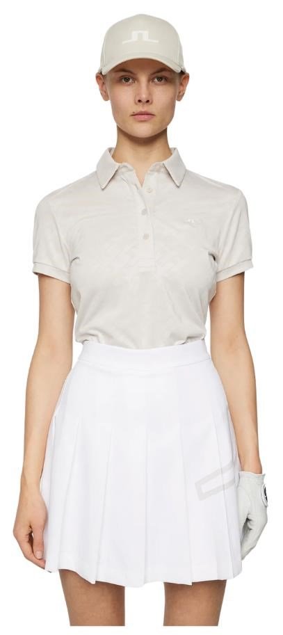 J.Lindeberg Alaya Jacquard dames polo, moonbeam