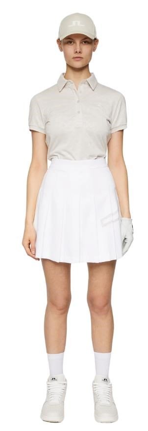 J.Lindeberg Alaya Jacquard dames polo, moonbeam