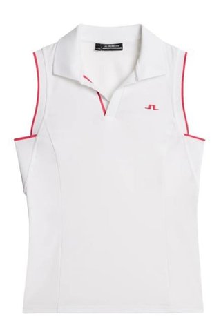 J.Lindeberg Viola Sleeveless dames polo, wit