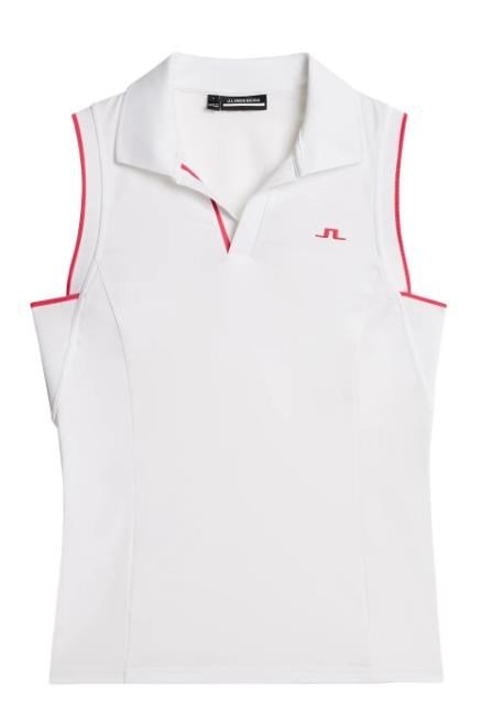 J.Lindeberg Viola Sleeveless dames polo, wit