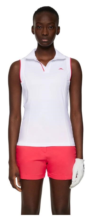 J.Lindeberg Viola Sleeveless dames polo, wit