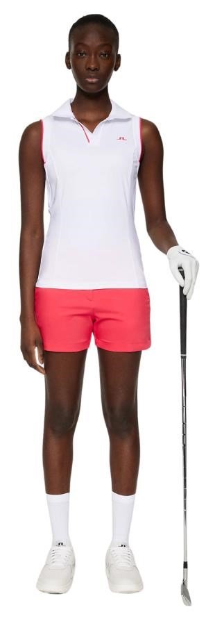 J.Lindeberg Viola Sleeveless dames polo, wit