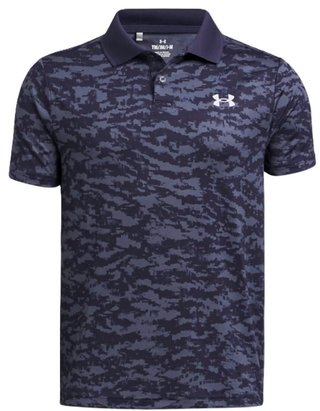 Under Armour Matchplay Printed junior polo, midnight navy