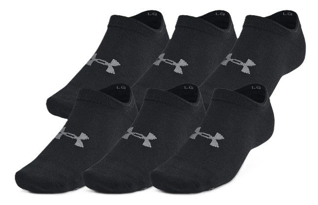 Under Armour Essential No Show unisex sokken (6 paar), zwart