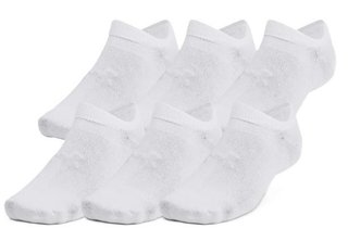 Under Armour Essential No Show unisex sokken (6 paar), wit