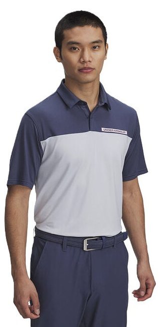 Under Armour T2G Color Block heren polo, downpour gray