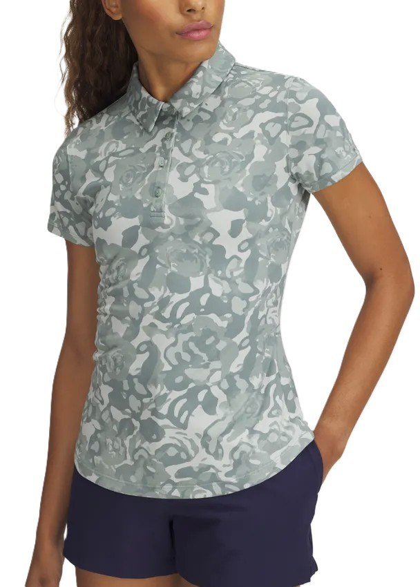 Under Armour Playoff 3.0 Printed dames polo, silica green