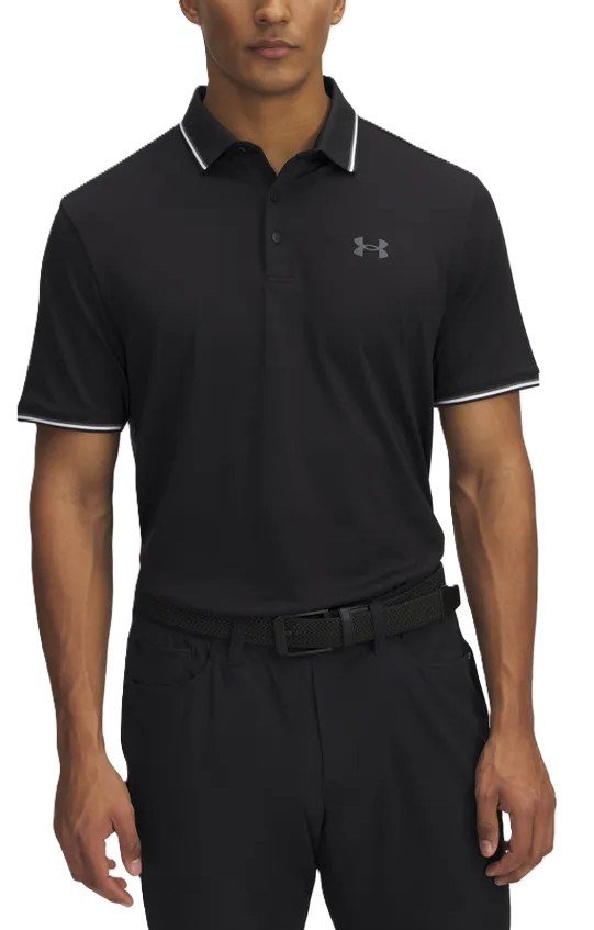 Under Armour Playoff 3.0 Rib heren polo, zwart