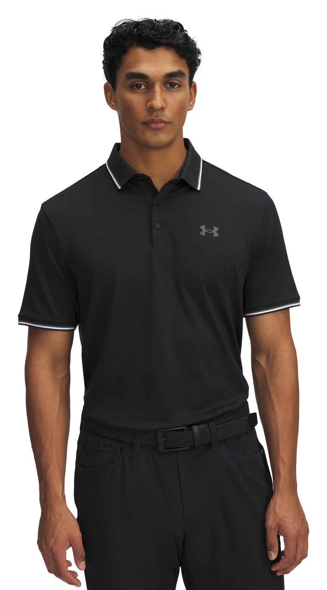 Under Armour Playoff 3.0 Rib heren polo, zwart