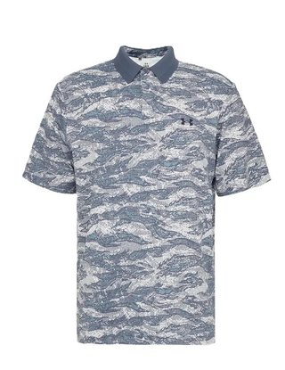 Under Armour Drive Chill Printed heren polo, downpour gray