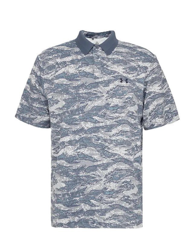 Under Armour Drive Chill Printed heren polo, downpour gray