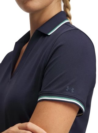 Under Armour Drive SS Rib dames polo, midnight navy