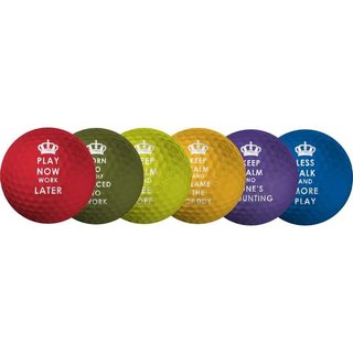 Longridge Keep Calm golfballen, mix van kleuren