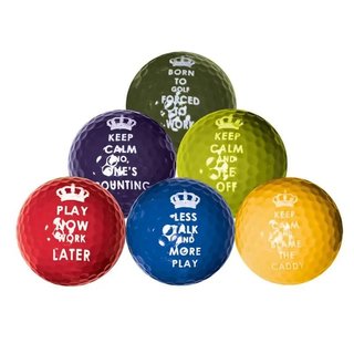 Longridge Keep Calm golfballen, mix van kleuren
