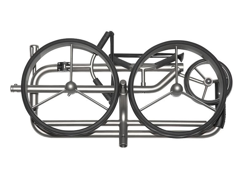 JuCad Titan 3-wielige handwagen + draagtas JTT, titanium